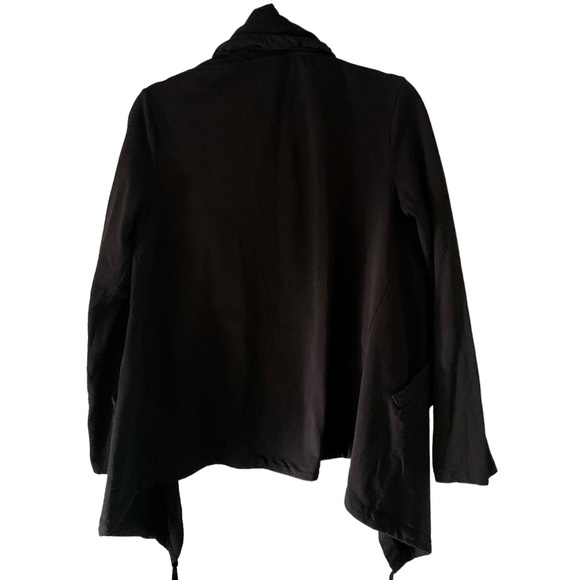 Allen B By Allen Schwartz Women's Black Cardigan Cotton Hoodie Size M - Picture 7 of 10